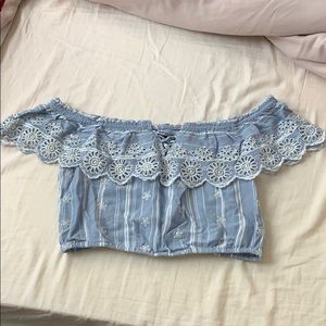 Off shoulder crop top